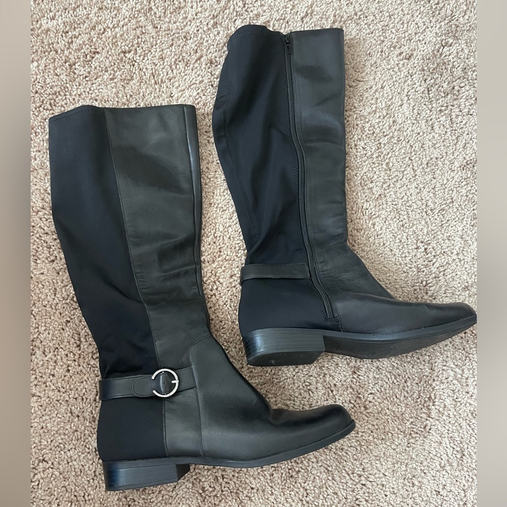 Nine West Couldbeo Tall Black Riding Boots Size 9